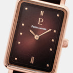 Ariane Women Quartz Brown Dial Analog Leather Watch 050K984