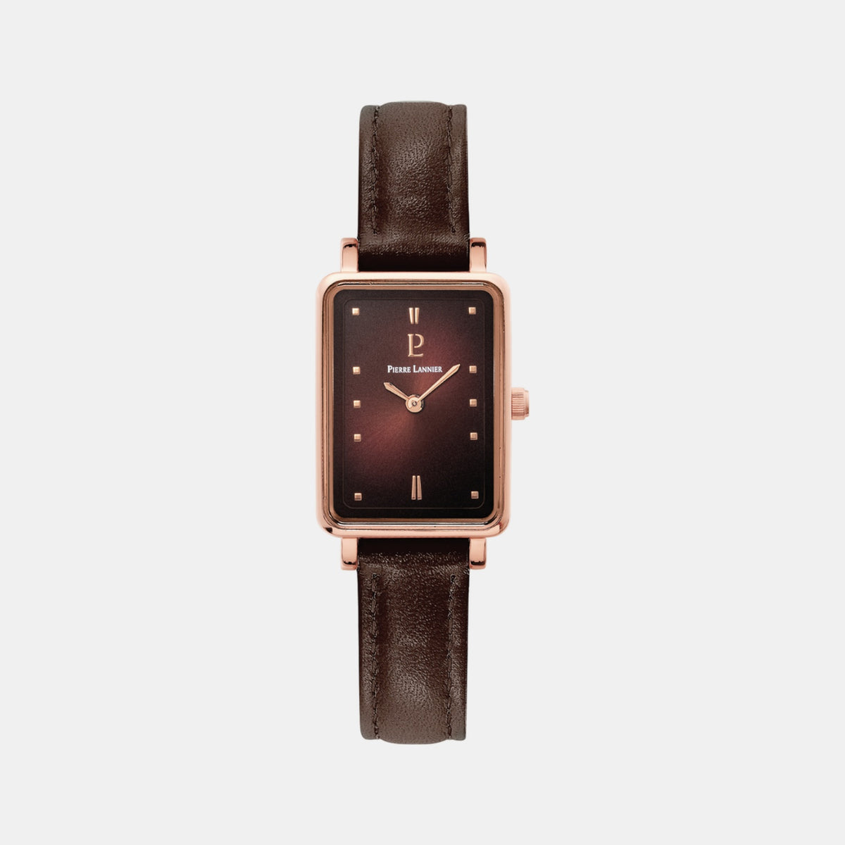Ariane Women Quartz Brown Dial Analog Leather Watch 050K984