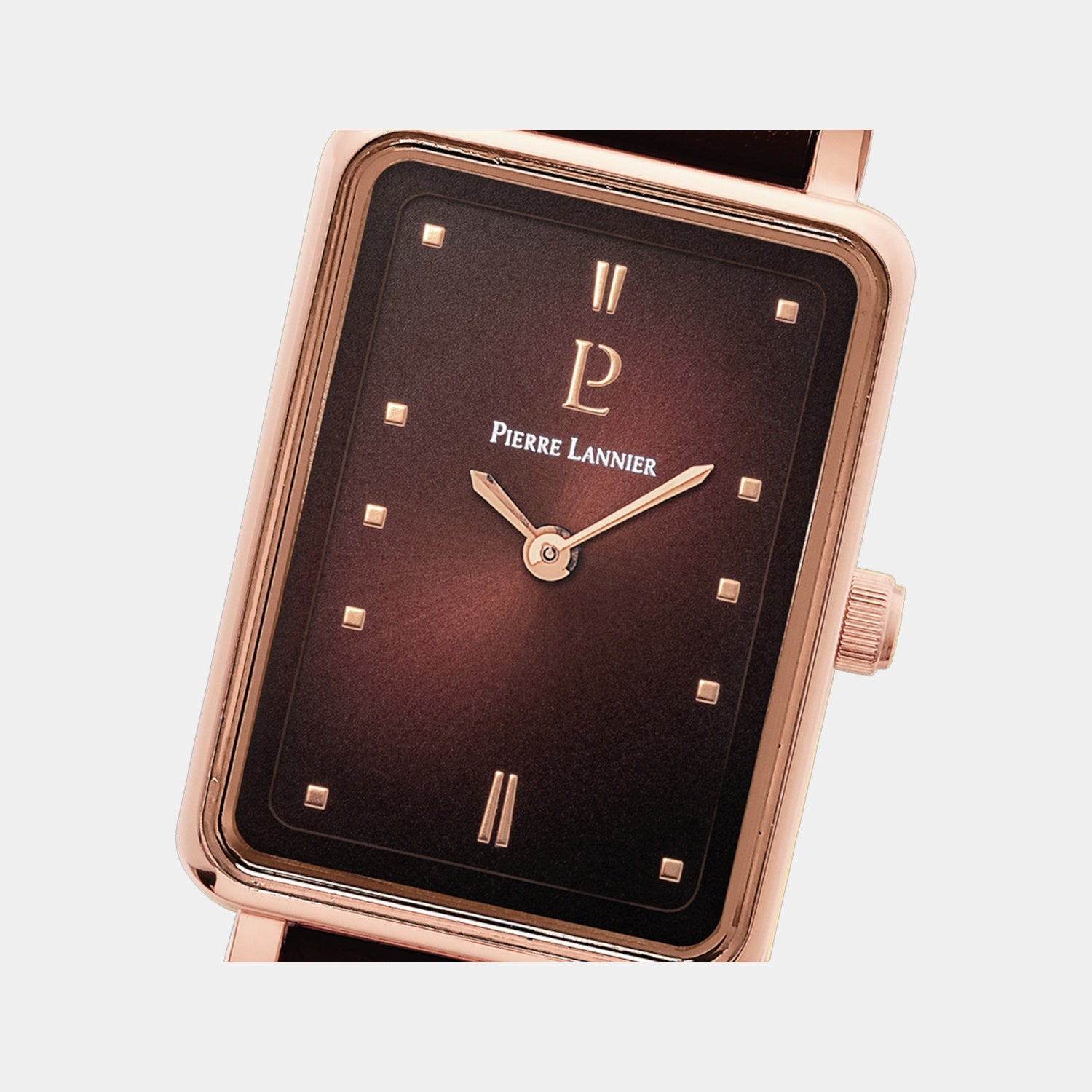 Ariane Women Quartz Brown Dial Analog Leather Watch 050K984