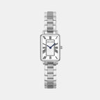 Women Quartz White Dial Analog Stainless Steel Watch 051J601