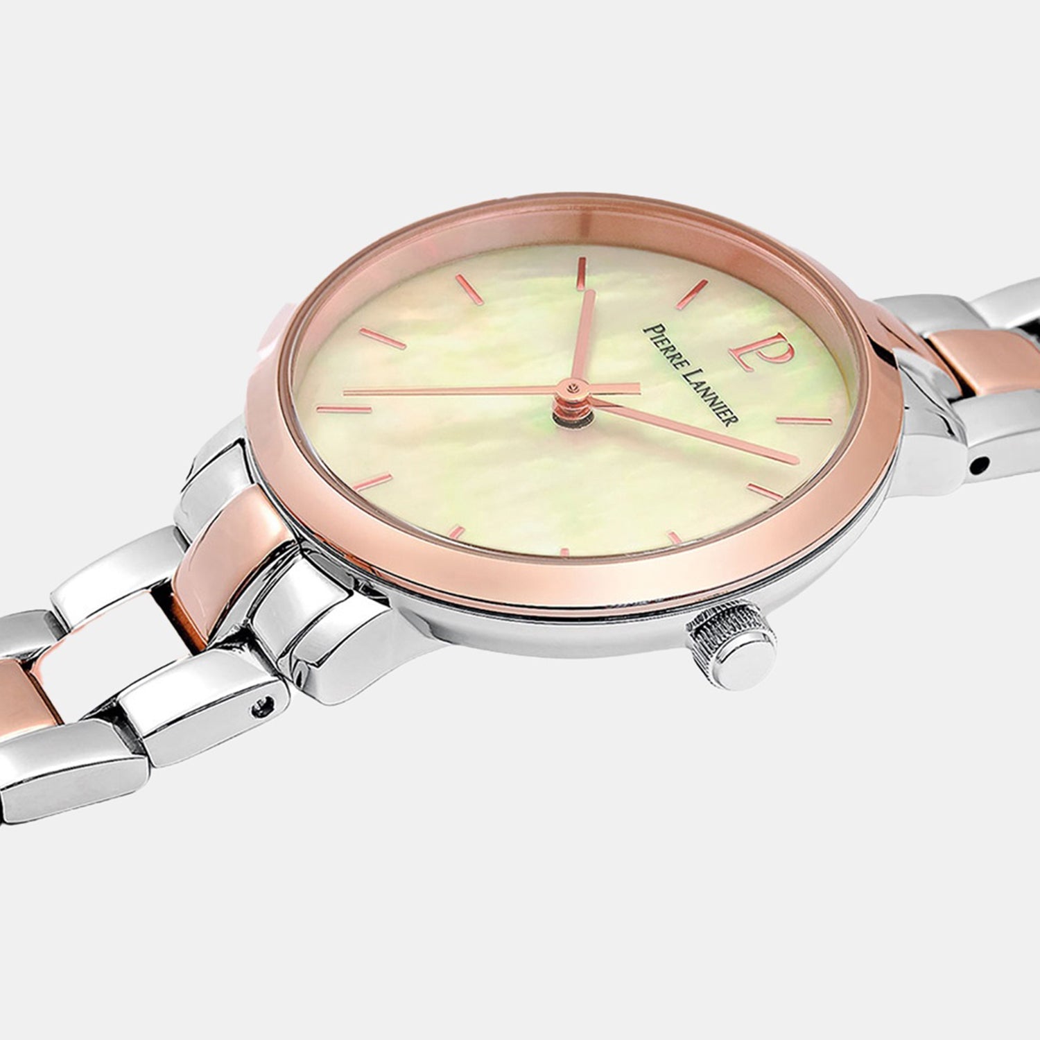 Aura Women Quartz White Dial Analog Stainless Steel Watch 055M791