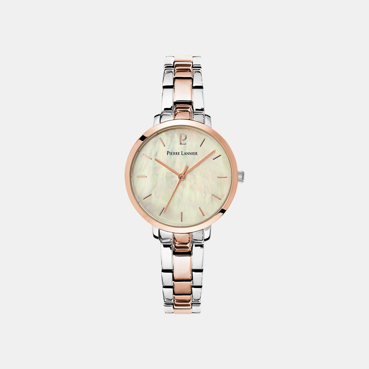 Aura Women Quartz White Dial Analog Stainless Steel Watch 055M791