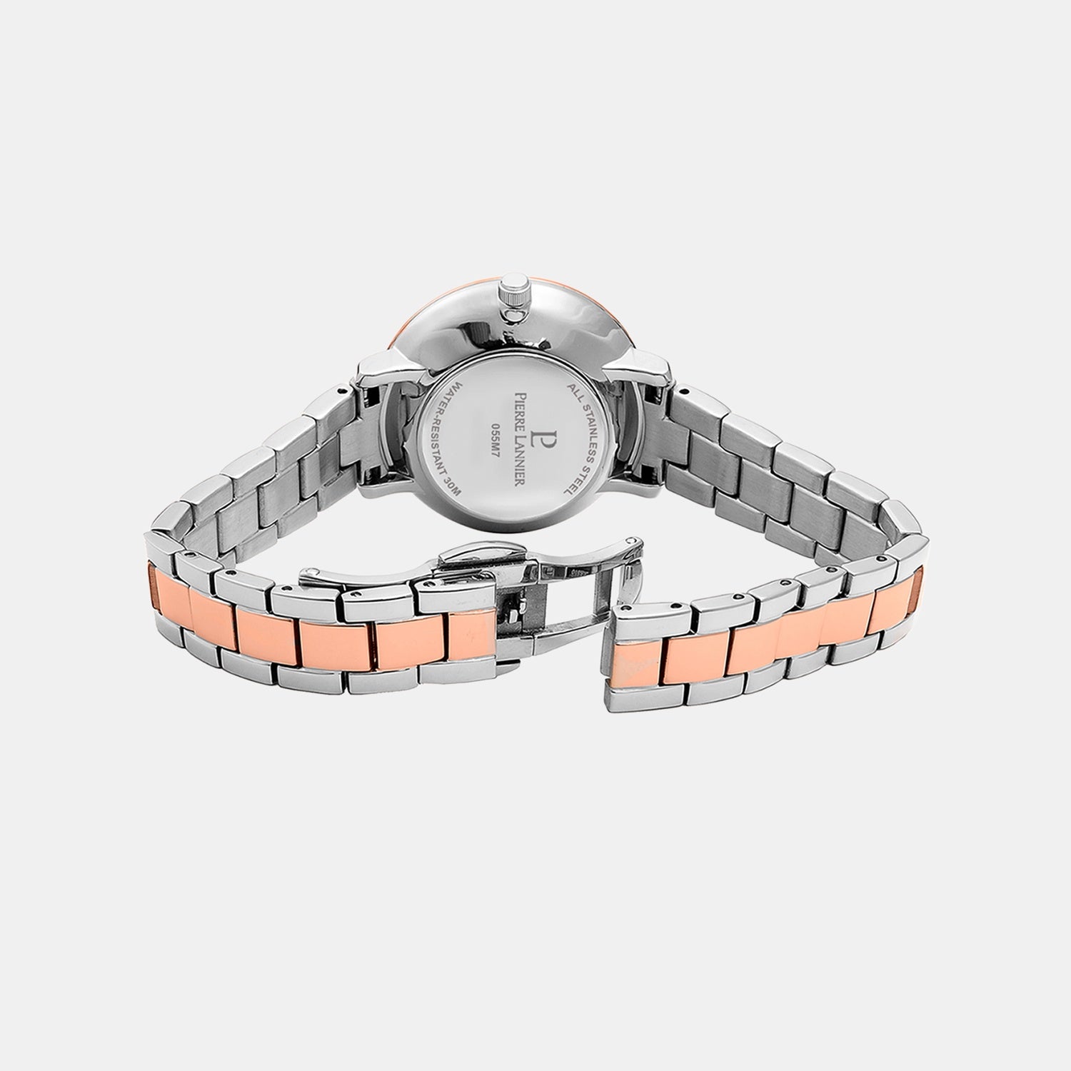 Aura Women Quartz White Dial Analog Stainless Steel Watch 055M791