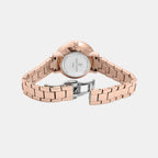 Aura Women Quartz Raspberry Dial Analog Stainless Steel Watch 055M958