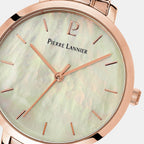 Aura Women Quartz White Dial Analog Stainless Steel Watch 055M999