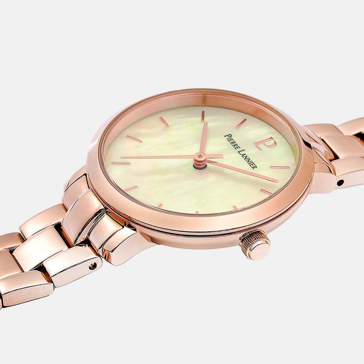 Aura Women Quartz White Dial Analog Stainless Steel Watch 055M999