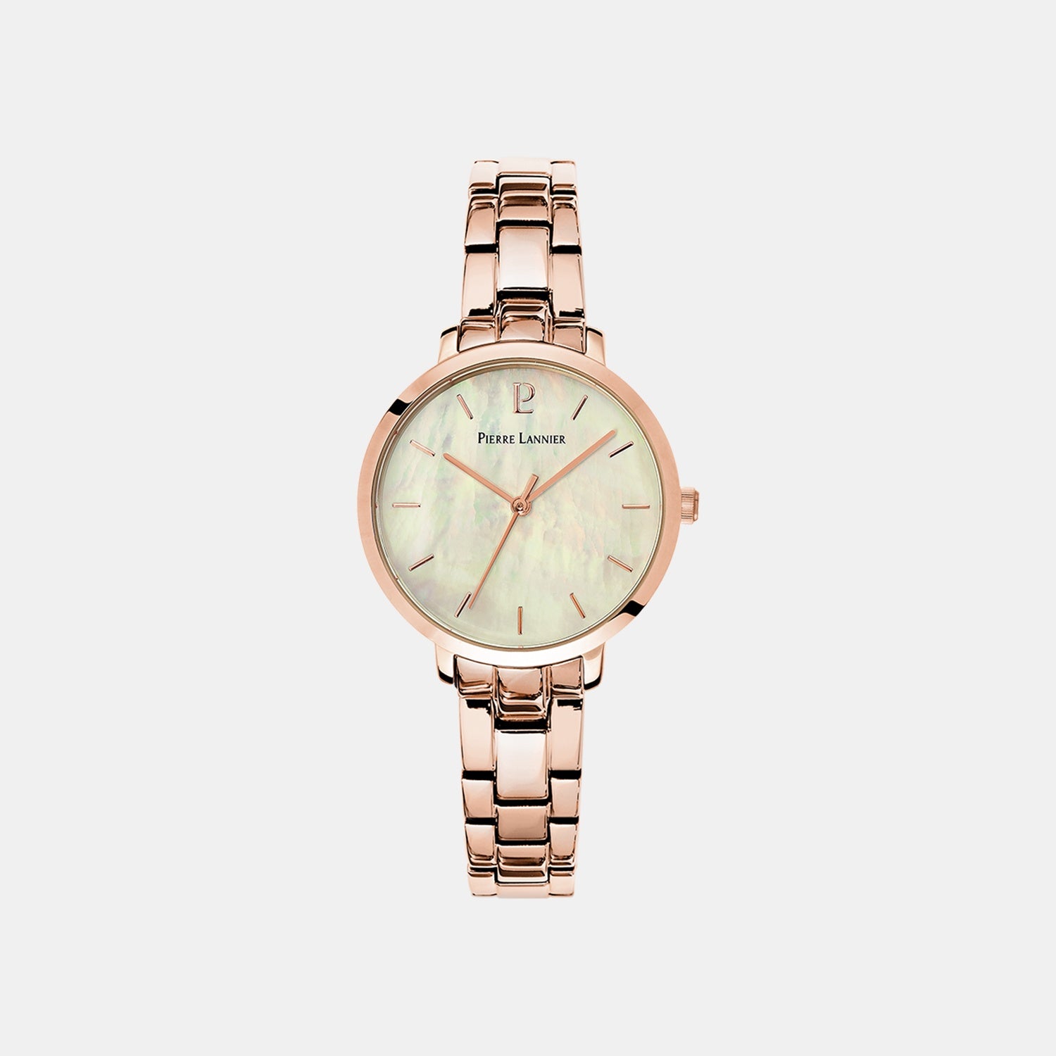 Aura Women Quartz White Dial Analog Stainless Steel Watch 055M999