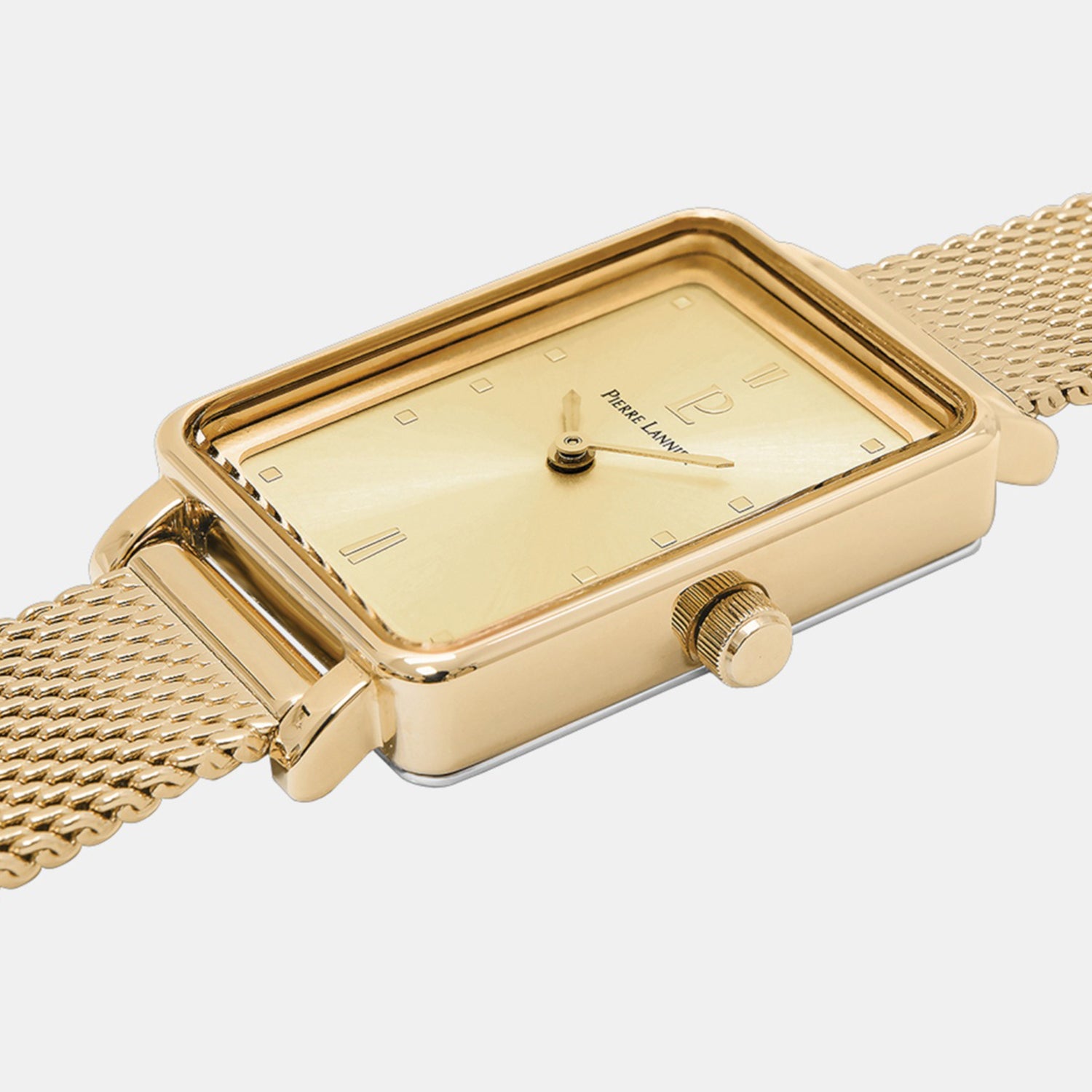 Ariane Women Quartz Gold Dial Analog Stainless Steel Watch 057H542