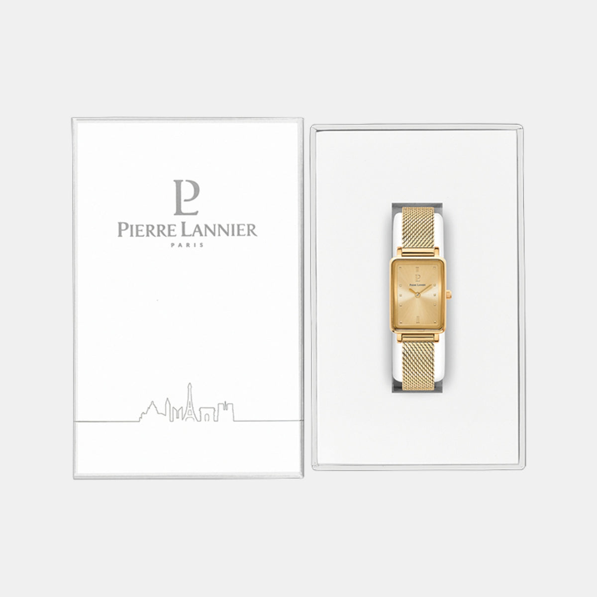 Ariane Women Quartz Gold Dial Analog Mesh Watch 057H542