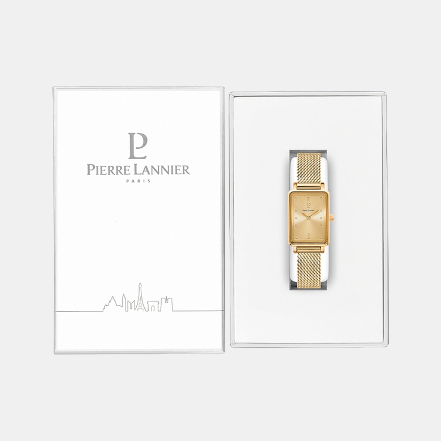 Ariane Women Quartz Gold Dial Analog Mesh Watch 057H542