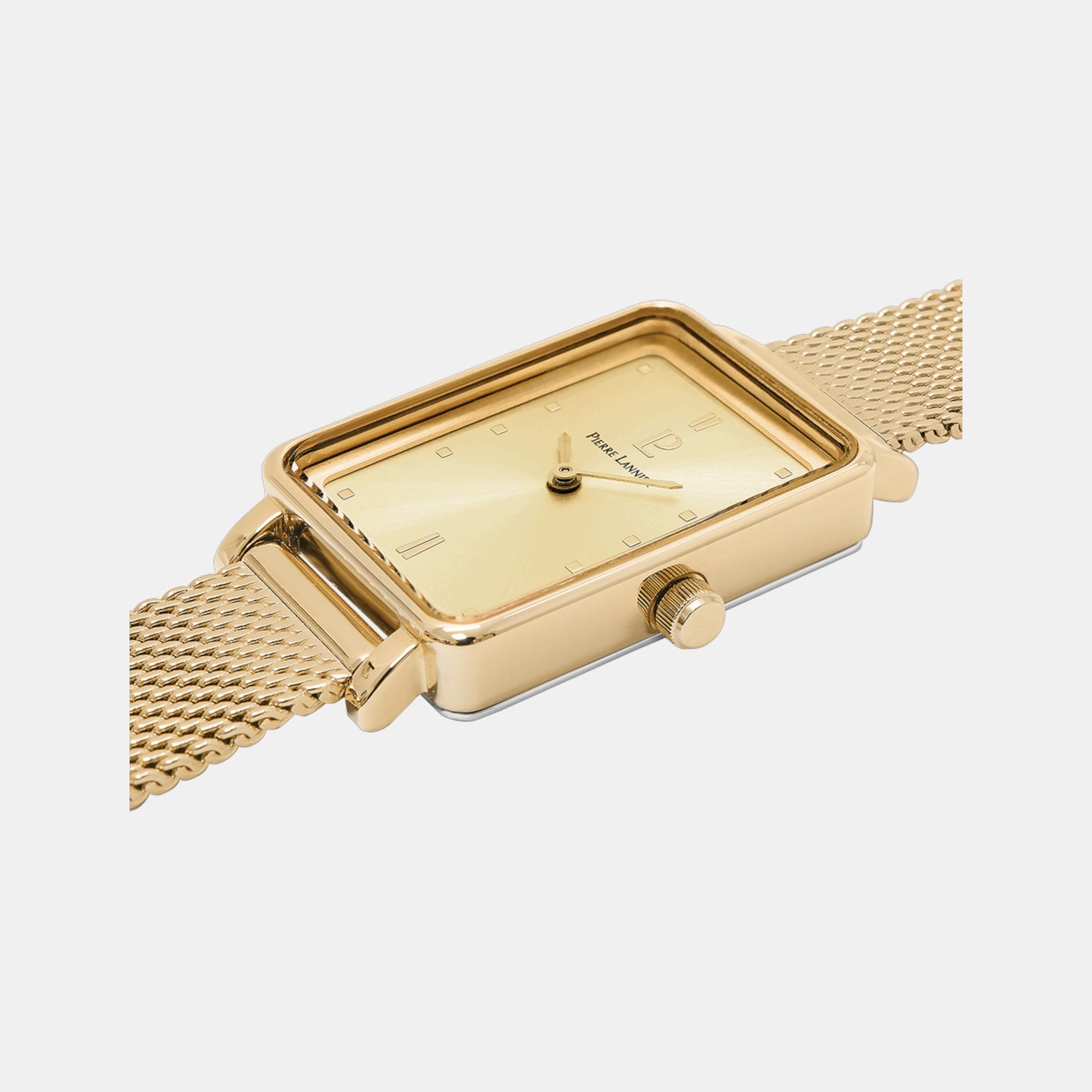 Ariane Women Quartz Gold Dial Analog Mesh Watch 057H542