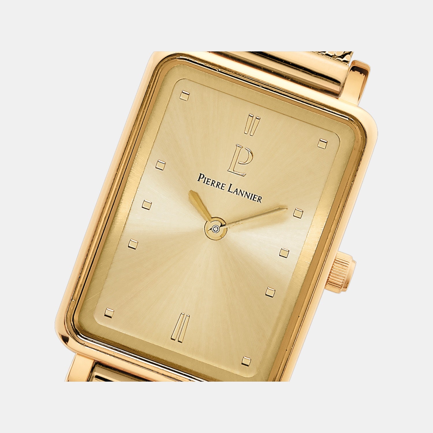 Ariane Women Quartz Gold Dial Analog Mesh Watch 057H542