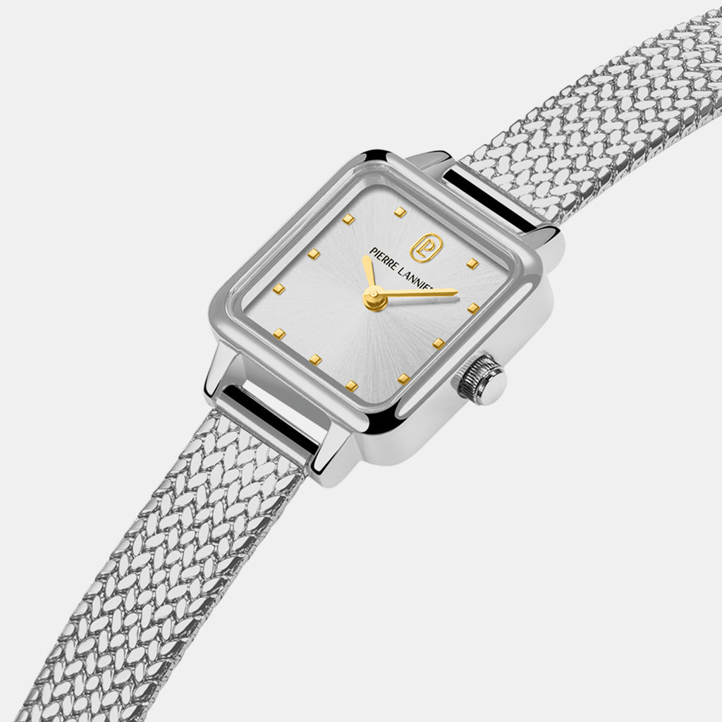 Neora Women Quartz Silver Dial Analog Mesh Watch 058J621