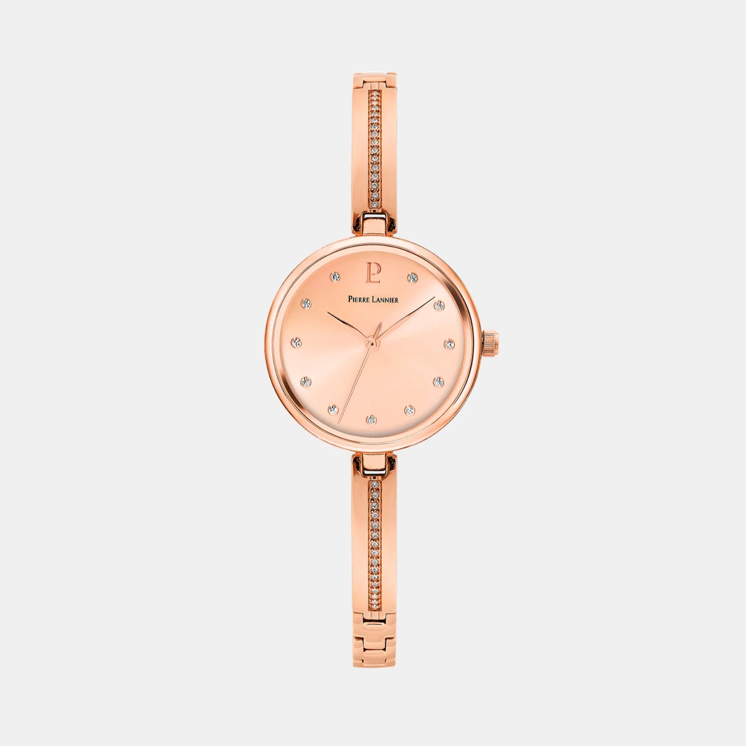 Leia Women Quartz Pink Dial Analog Stainless Steel Watch 059G958
