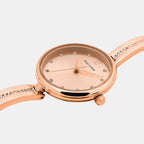 Leia Women Quartz Rose Gold Dial Analog Stainless Steel Watch 059G958