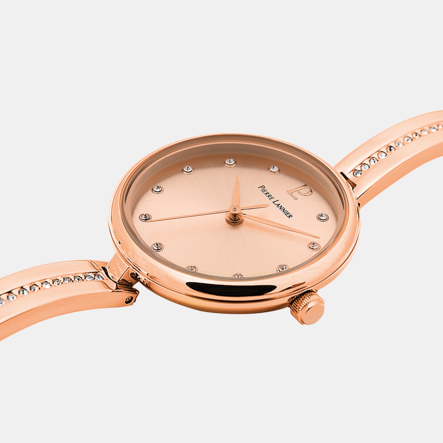 Leia Women Quartz Rose Gold Dial Analog Stainless Steel Watch 059G958