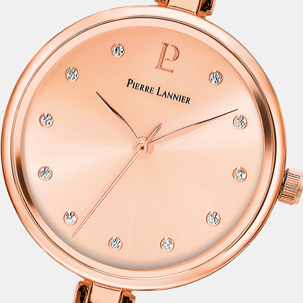 Leia Women Quartz Rose Gold Dial Analog Stainless Steel Watch 059G958