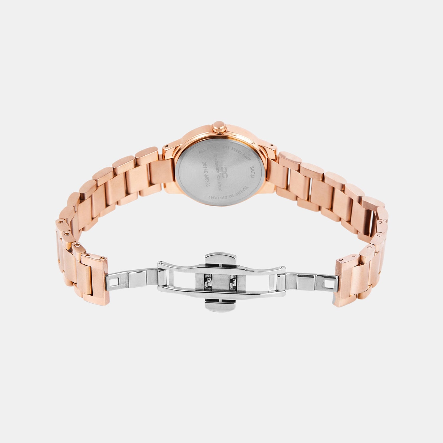 Women Quartz Silver Dial Analog Metal Watch 2016C-M0303