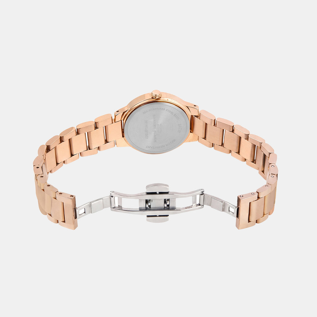 Women Quartz Rose Gold Dial Analog Metal Watch 2016C-M0307