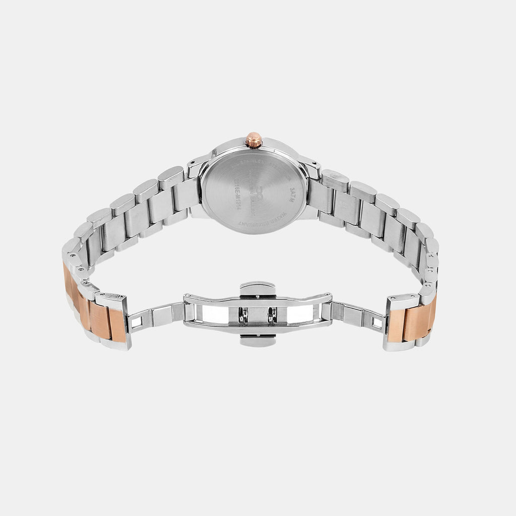 Women Quartz Green Dial Analog Metal Watch 2016E-M1314