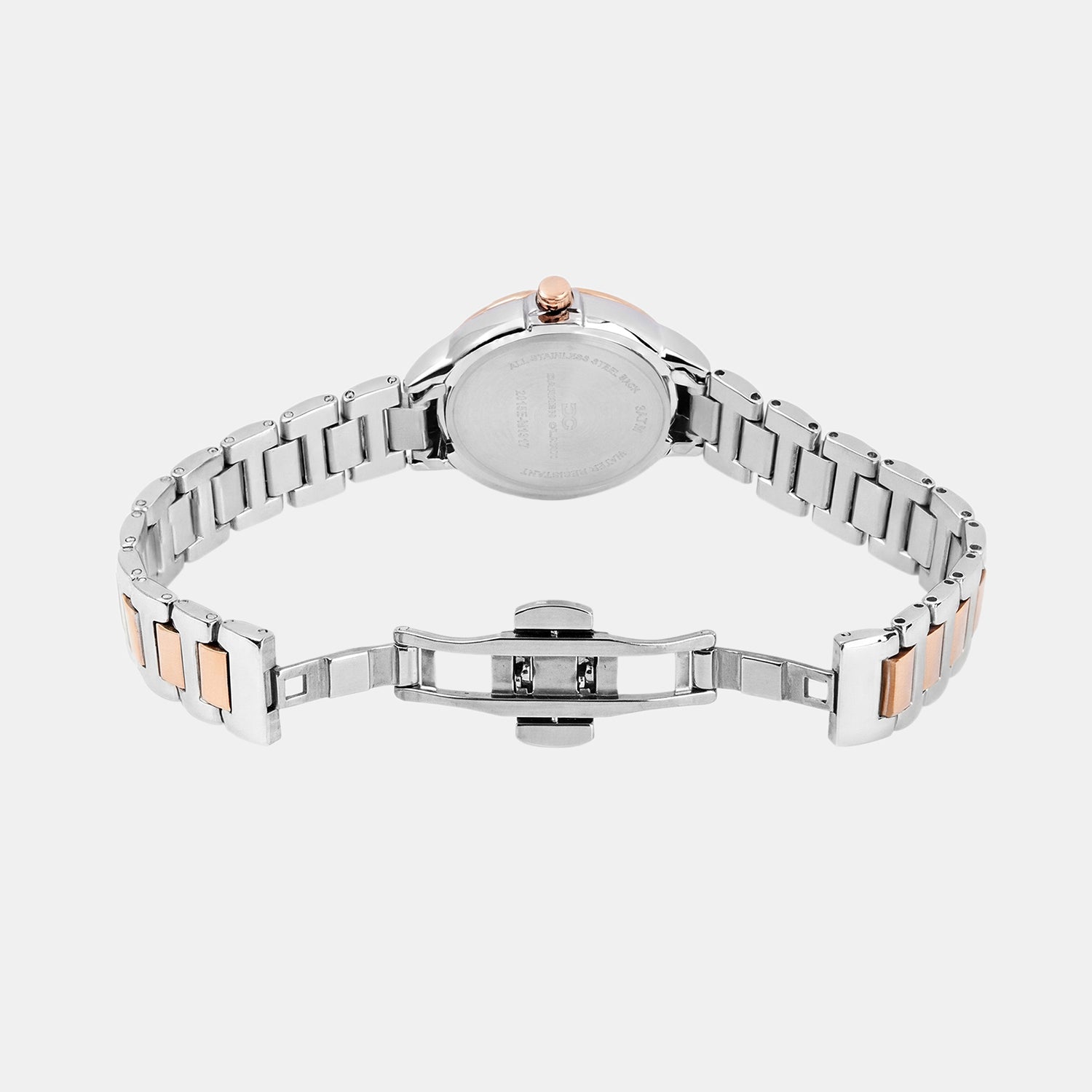 Women Quartz Light Blue Dial Analog Metal Watch 2015E-M1317