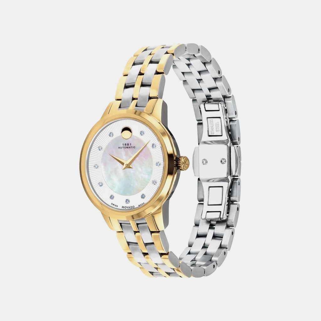 1881 Automatic Women Automatic White Dial Analog Stainless Steel Watch 0607489M