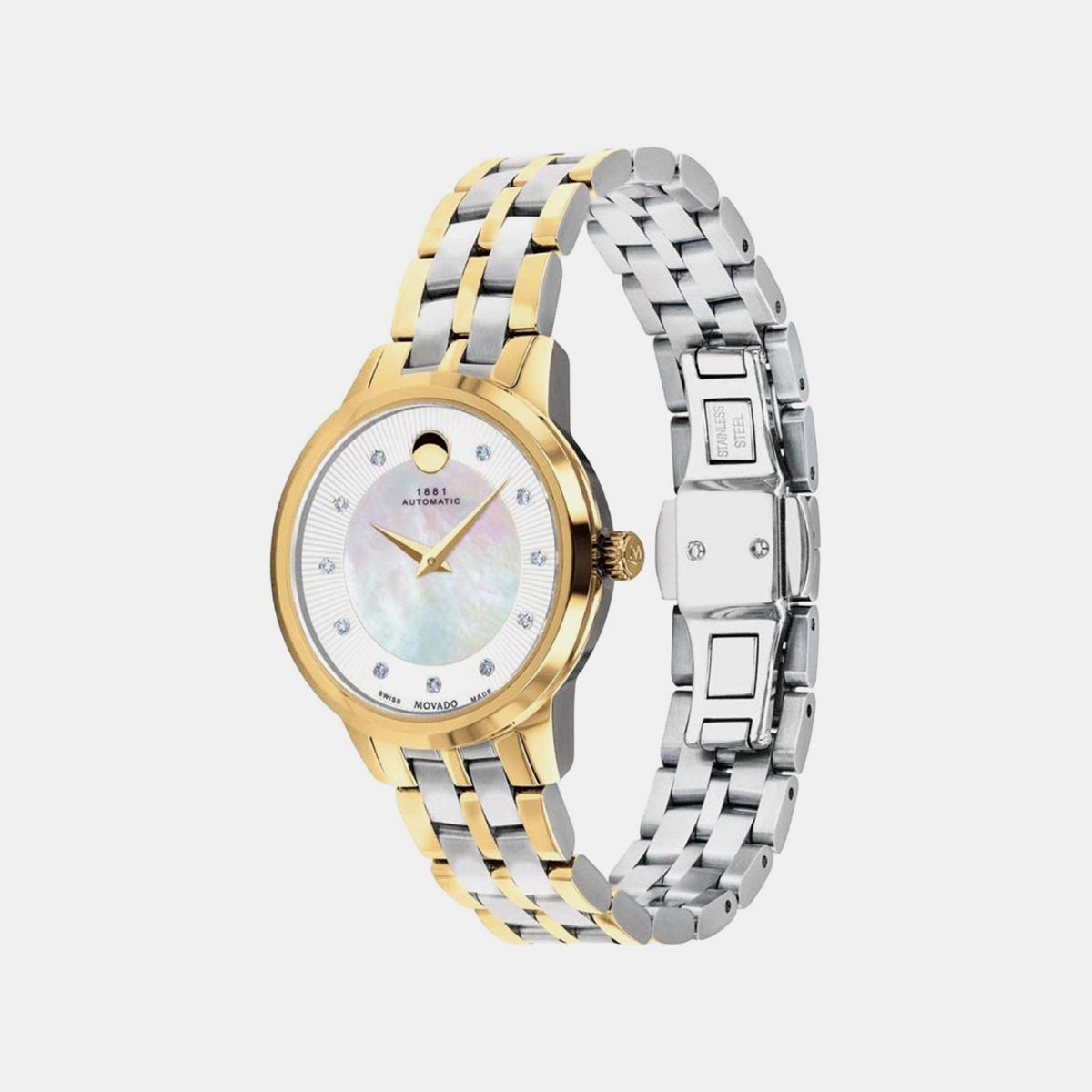1881 Automatic Women Automatic Mother Of Pearl Dial Analog Stainless Steel Watch 0607489M