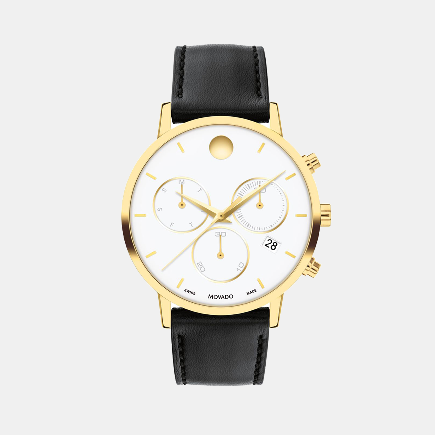 Movado Round White Chronograph watch