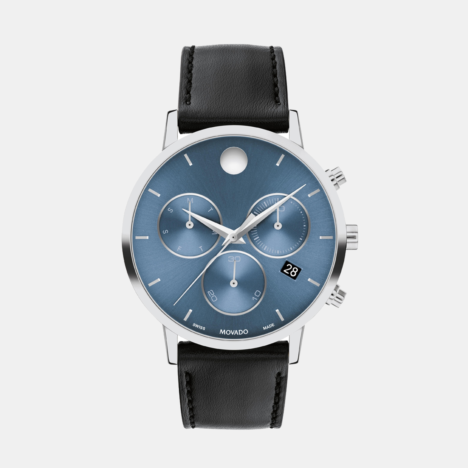 Movado Round Blue Chronograph watch