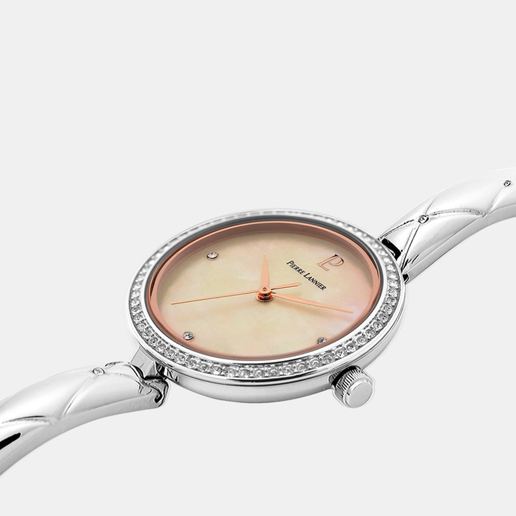 Leia Women Quartz White Dial Analog Stainless Steel Watch 060L701