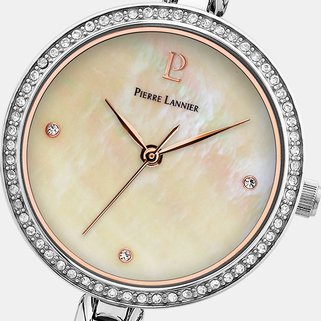 Leia Women Quartz White Dial Analog Stainless Steel Watch 060L701