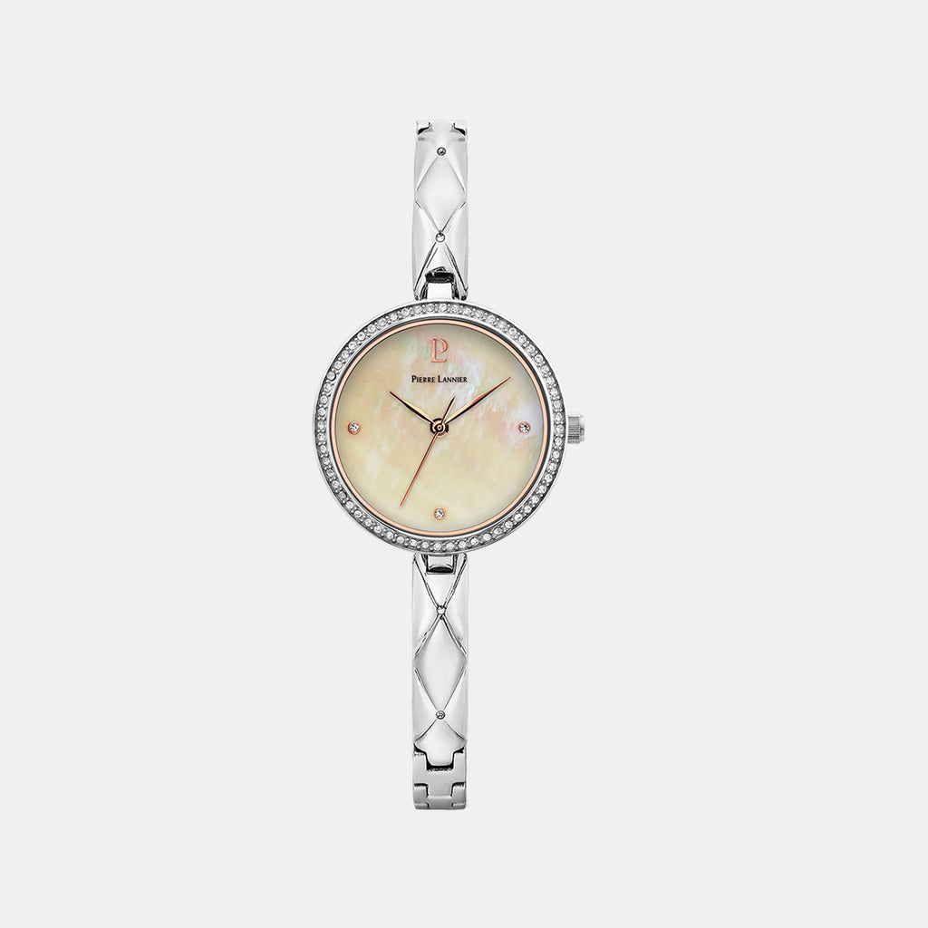 Leia Women Quartz White Dial Analog Stainless Steel Watch 060L701