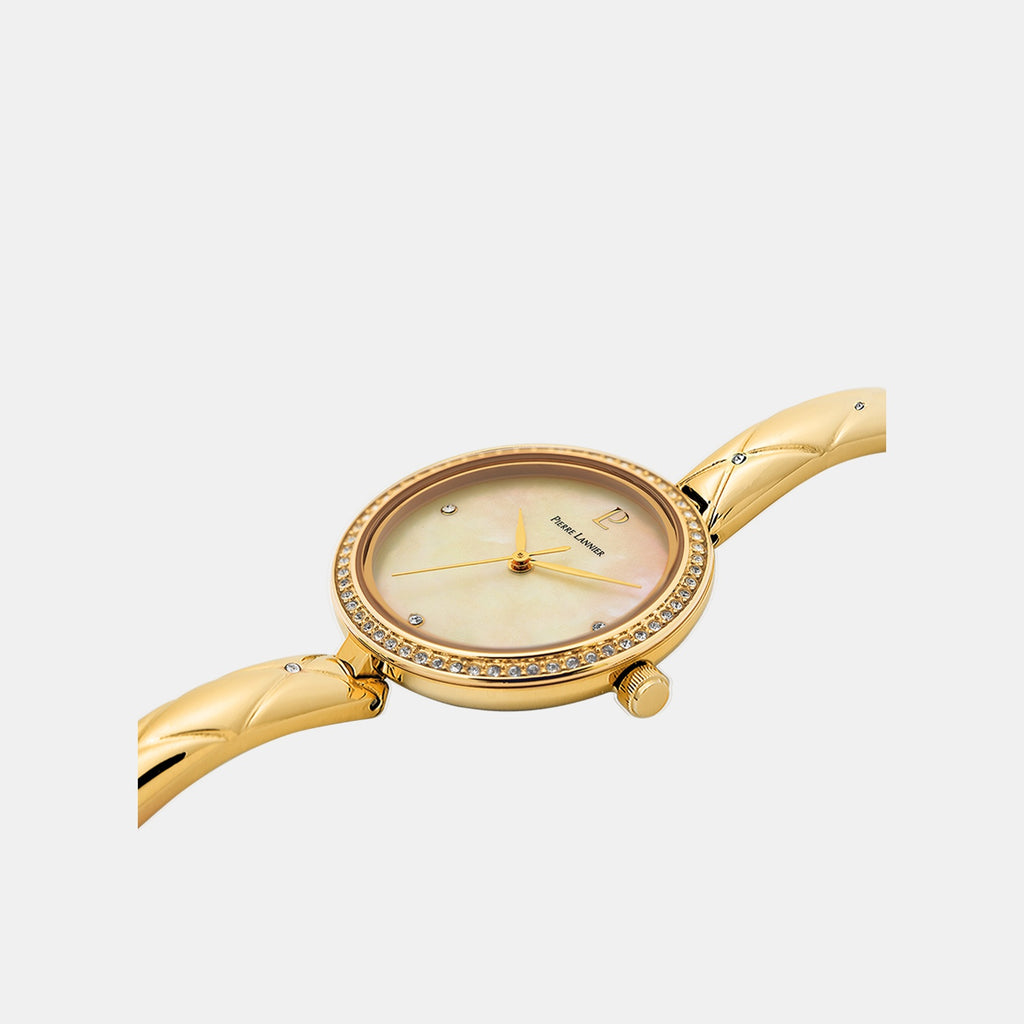 Leia Women Quartz White Mother Of Pearl Dial Analog Stainless Steel Watch 061K502