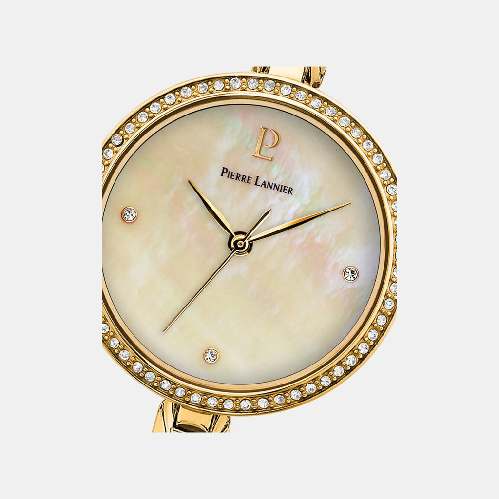 Leia Women Quartz White Mother Of Pearl Dial Analog Stainless Steel Watch 061K502