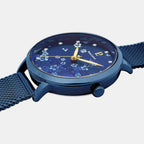 Tallia Women Quartz Blue Dial Analog Stainless Steel Watch 063G869