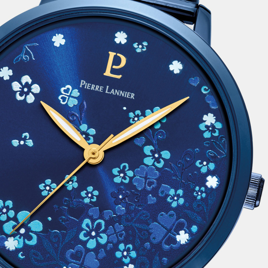 Tallia Women Quartz Blue Dial Analog Stainless Steel Watch 063G869