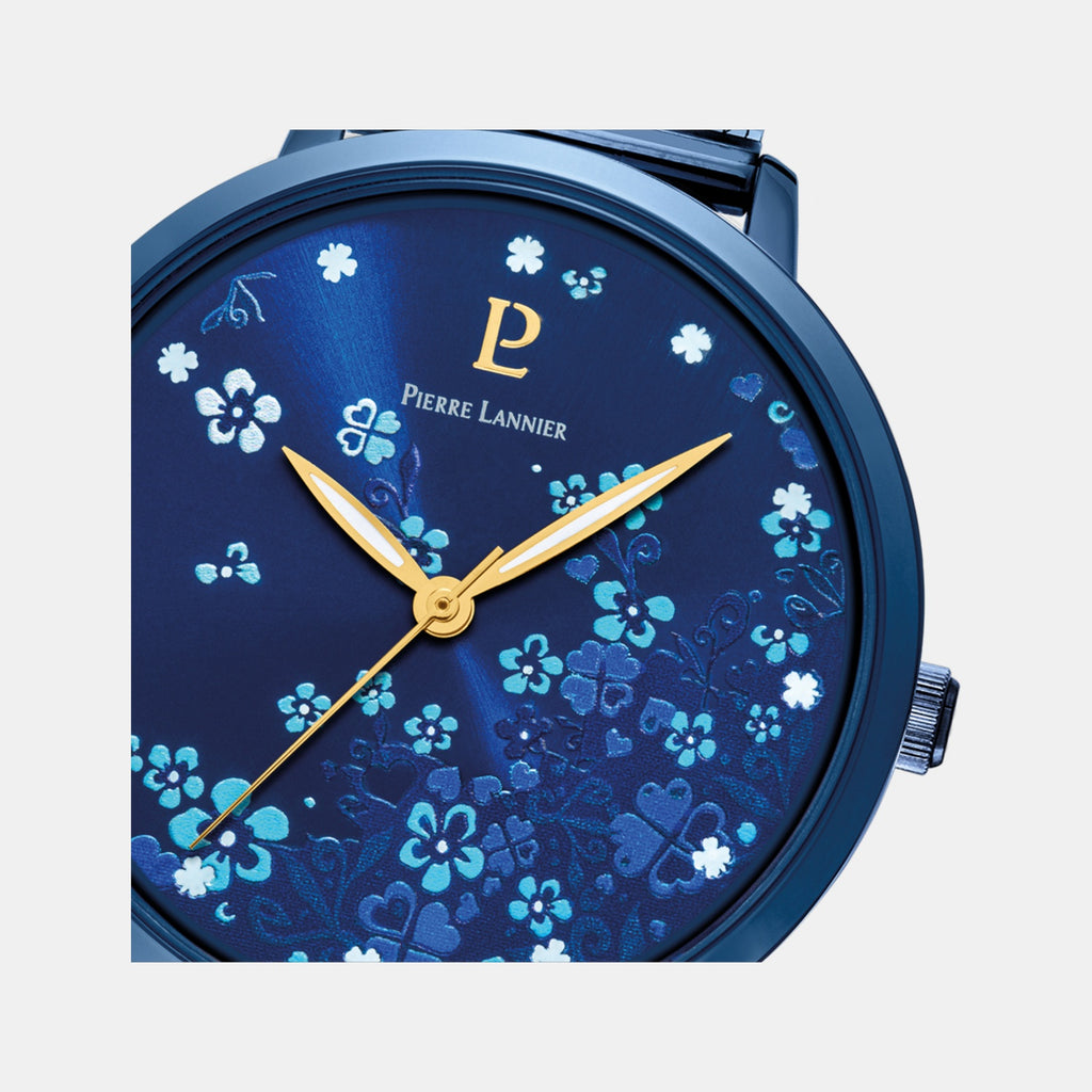 Tallia Women Quartz Blue Dial Analog Mesh Watch 063G869