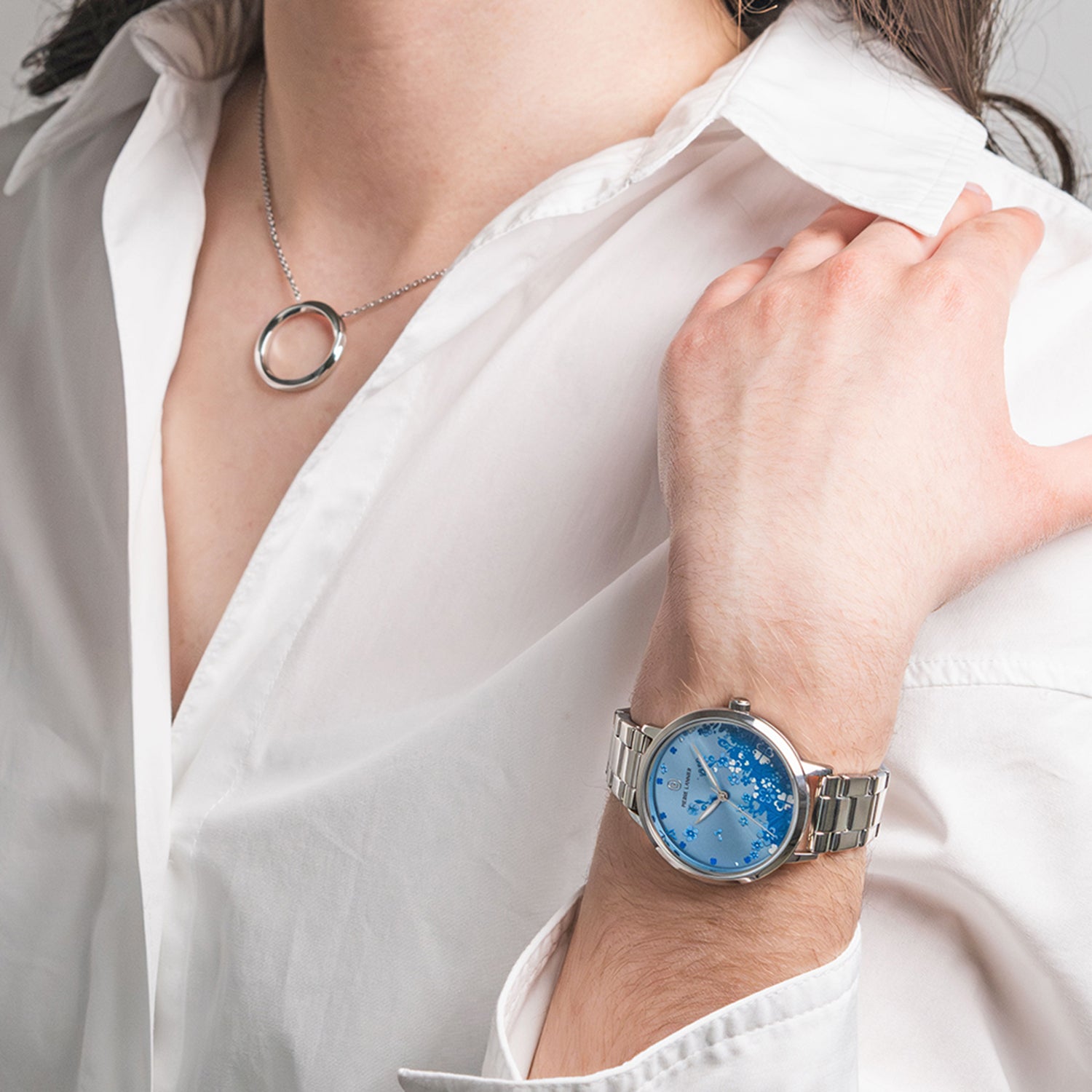 Tallia Women Quartz Blue Dial Analog Stainless Steel Watch 069H661