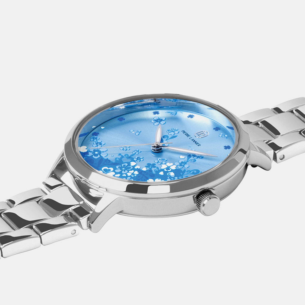 Tallia Women Quartz Blue Dial Analog Stainless Steel Watch 069H661