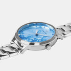 Tallia Women Quartz Blue Dial Analog Stainless Steel Watch 069H661