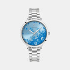 Tallia Women Quartz Blue Dial Analog Stainless Steel Watch 069H661