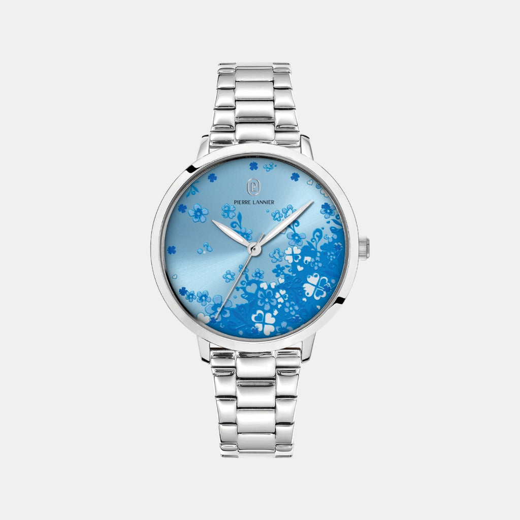Tallia Women Quartz Blue Dial Analog Stainless Steel Watch 069H661