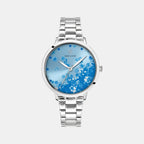 Tallia Women Quartz Blue Dial Analog Stainless Steel Watch 069H661
