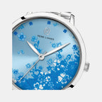 Tallia Women Quartz Blue Dial Analog Stainless Steel Watch 069H661