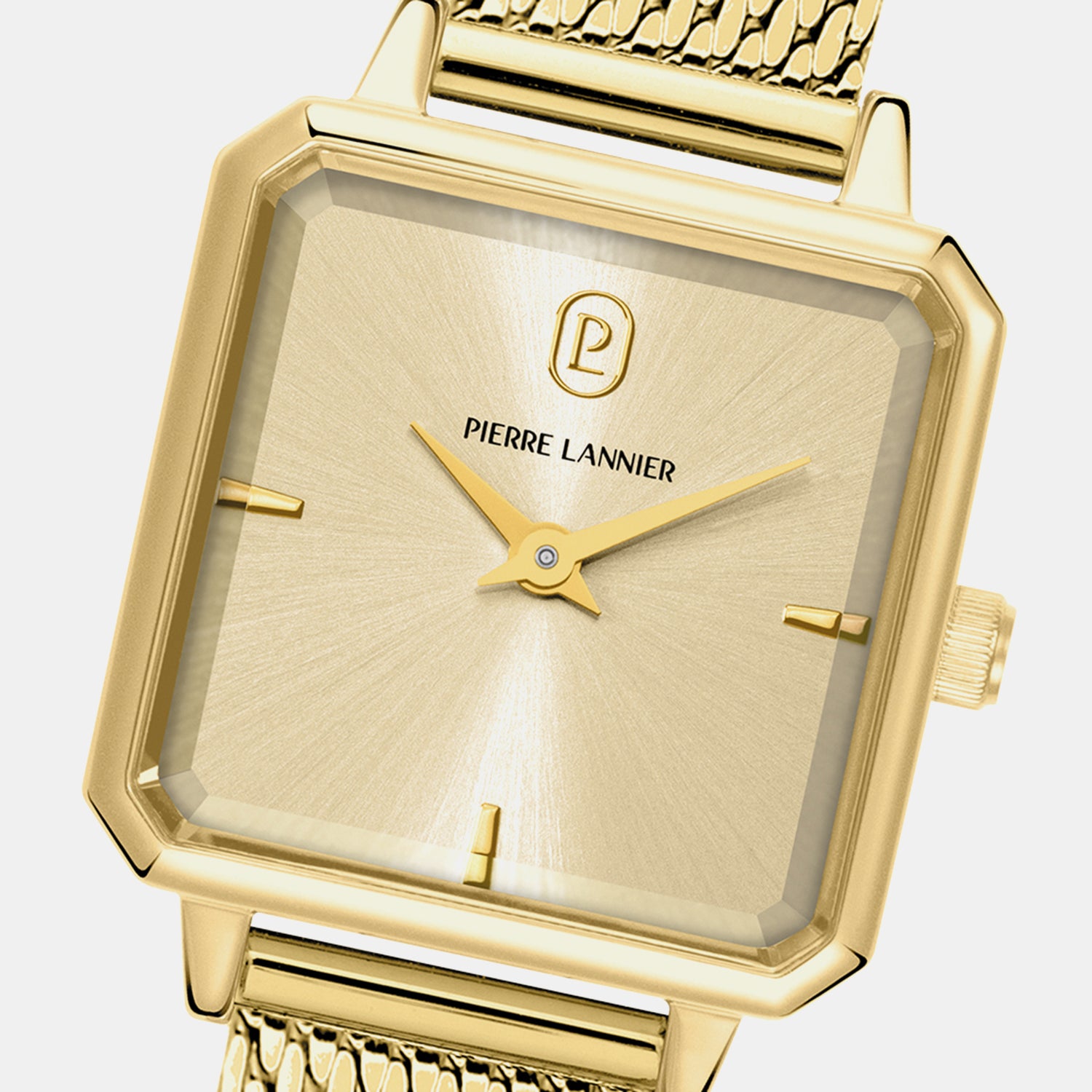 Leonor Women Quartz Gold Dial Analog Mesh Watch 072J542