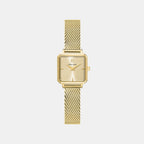 Leonor Women Quartz Gold Dial Analog Mesh Watch 072J542