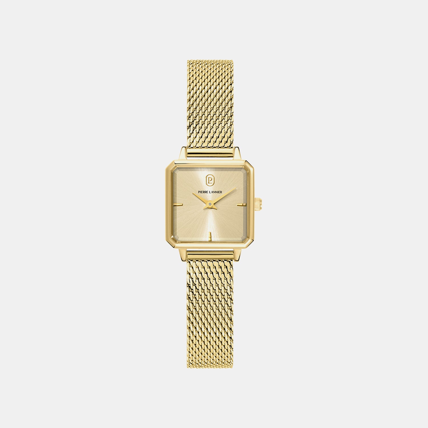 Leonor Women Quartz Gold Dial Analog Mesh Watch 072J542