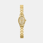 Ovalia Women Quartz Gold Dial Analog Stainless Steel Watch 076H542