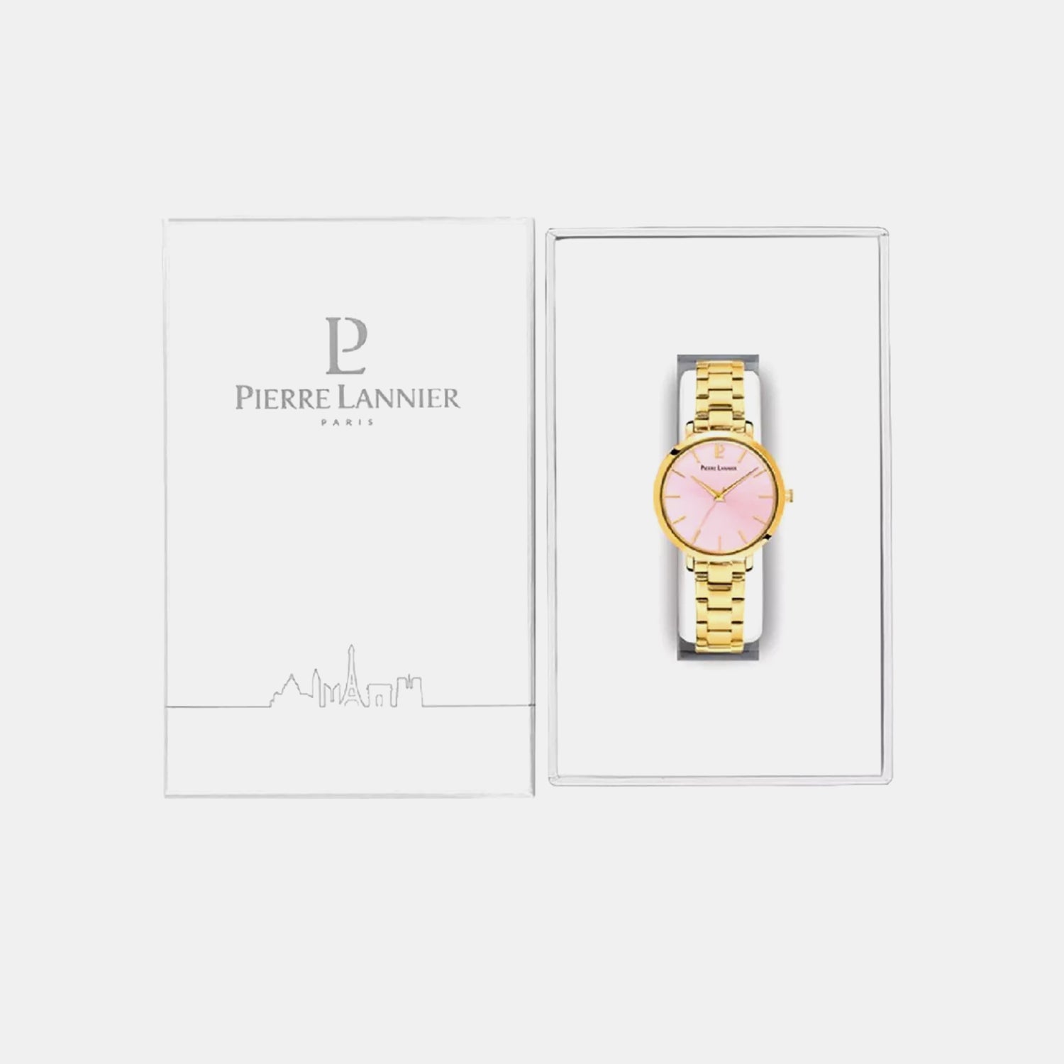 Chouquette Women Quartz Pink Dial Analog Stainless Steel Watch 079M552