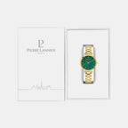 Chouquette Women Quartz Green Dial Analog Stainless Steel Watch 079M572